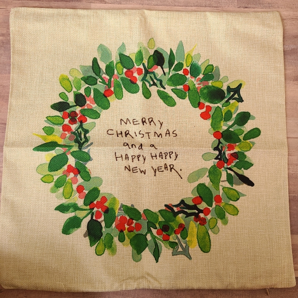 Merry Christmas Throw Pillow Cover